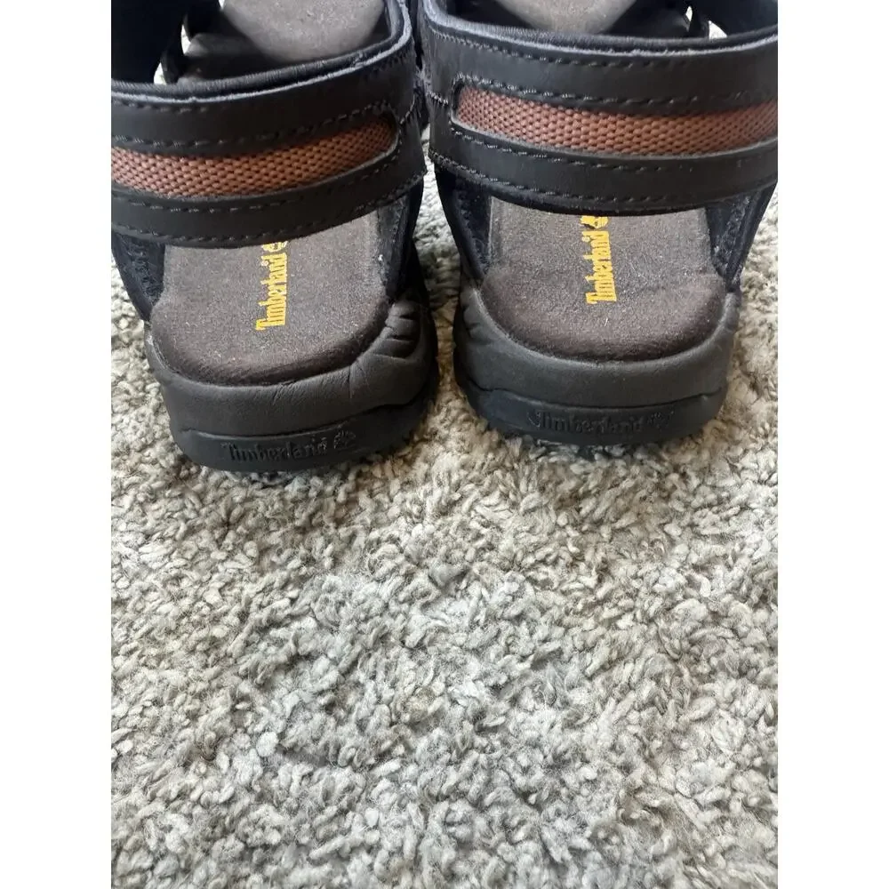 Timberland Mens Black Outdoor Sandals Ortholite Hook & Loop Size 11